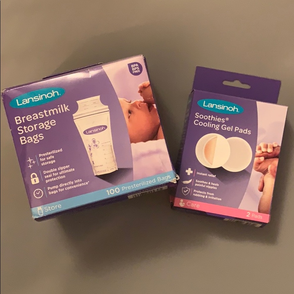 Lansinoh Milk Storage Bags + Soothing Gel Pads